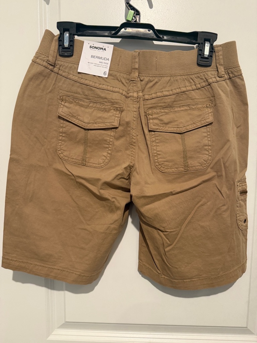 Sonoma Men's Tan Cargo Shorts with Utility Pockets - Picture 3 of 3